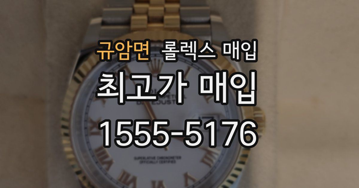 규암면 롤렉스 매입