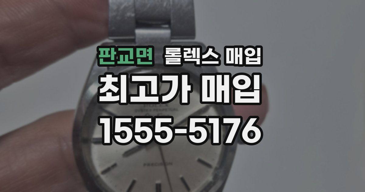 판교면 롤렉스 매입