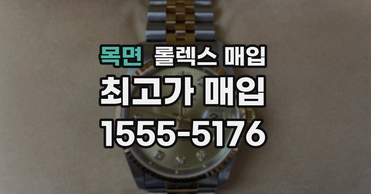 목면 롤렉스 매입