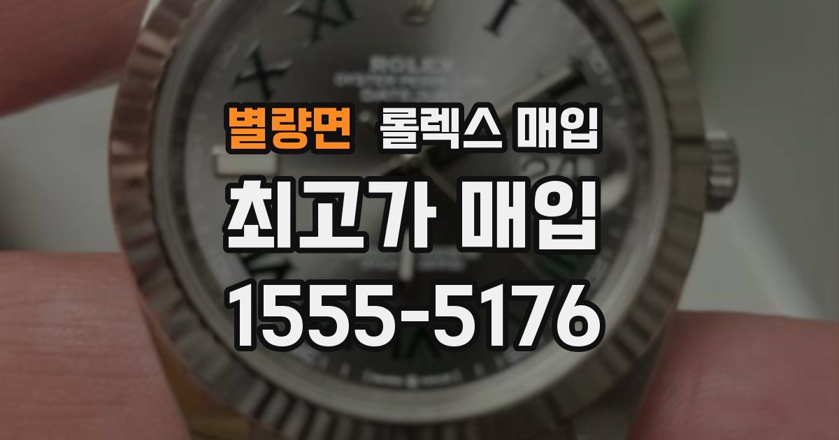 별량면 롤렉스 매입