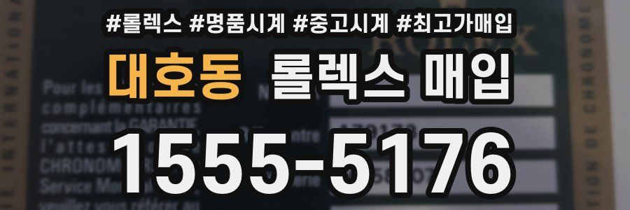 대호동 롤렉스 매입
