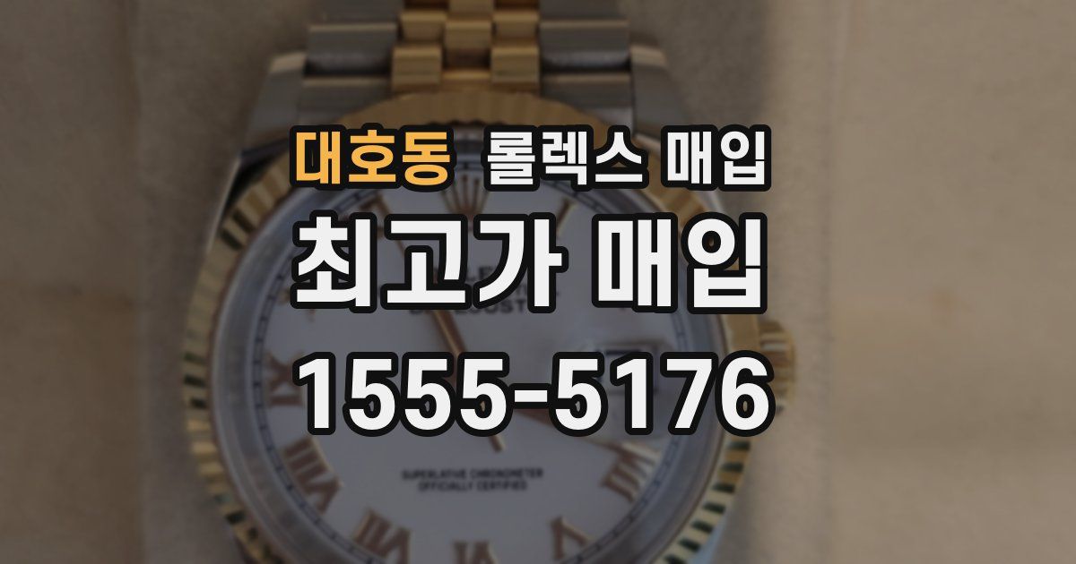 대호동 롤렉스 매입