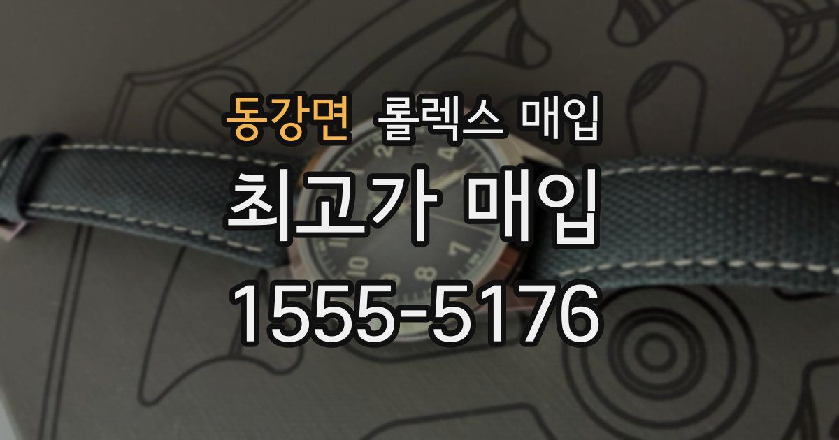 동강면 롤렉스 매입