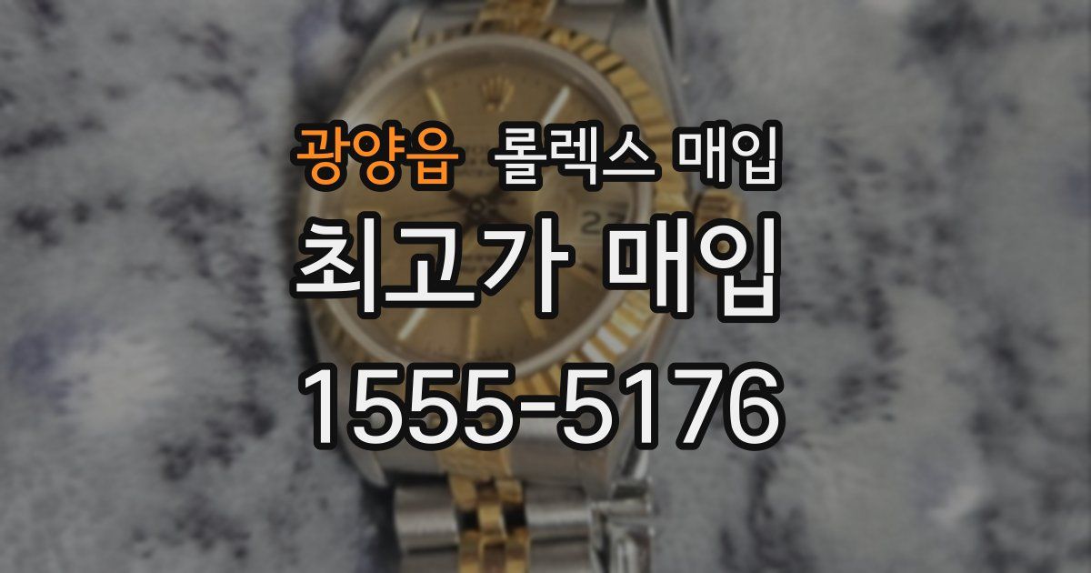 광양읍 롤렉스 매입