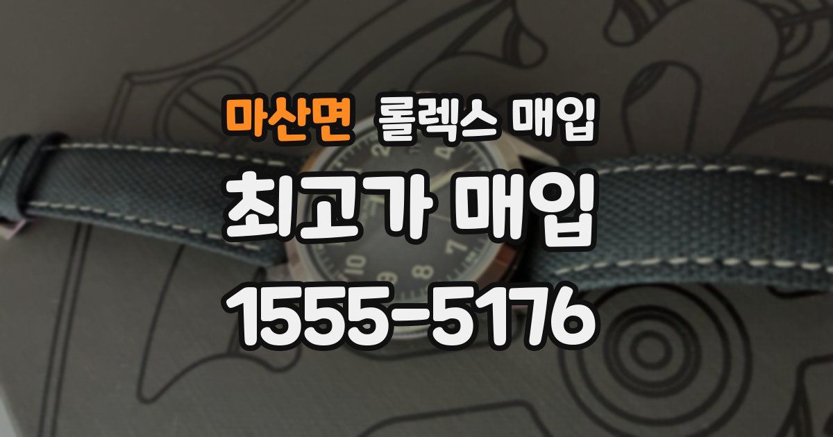 마산면 롤렉스 매입