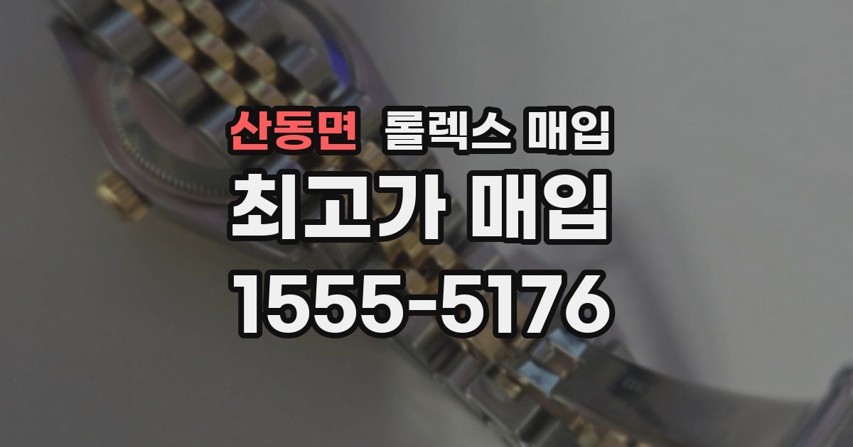 산동면 롤렉스 매입