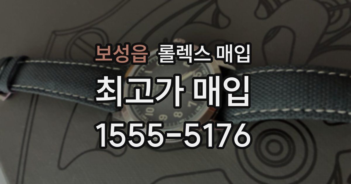 보성읍 롤렉스 매입