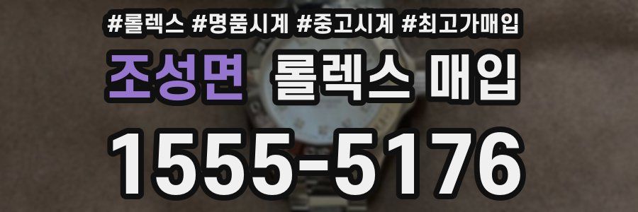 조성면 롤렉스 매입