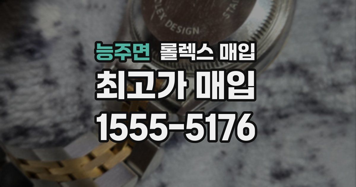 능주면 롤렉스 매입