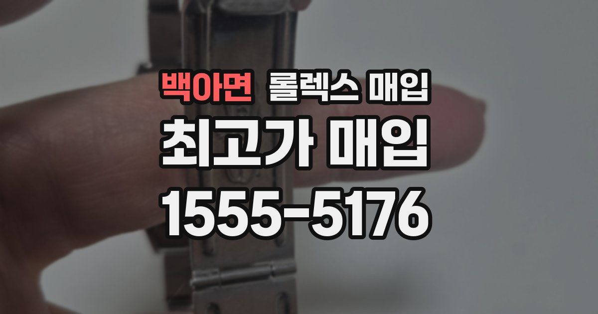 백아면 롤렉스 매입