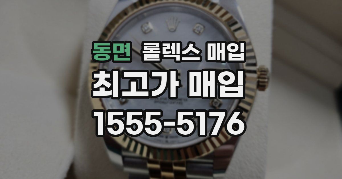 동면 롤렉스 매입