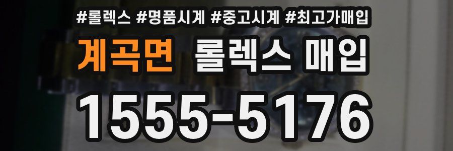 계곡면 롤렉스 매입