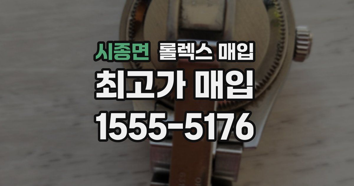 시종면 롤렉스 매입