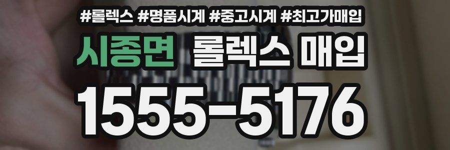 시종면 롤렉스 매입
