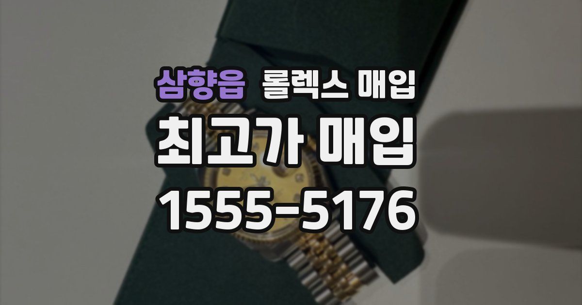 삼향읍 롤렉스 매입