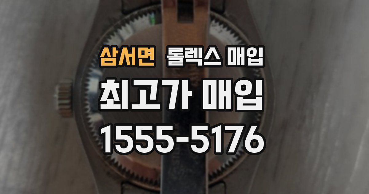 삼서면 롤렉스 매입