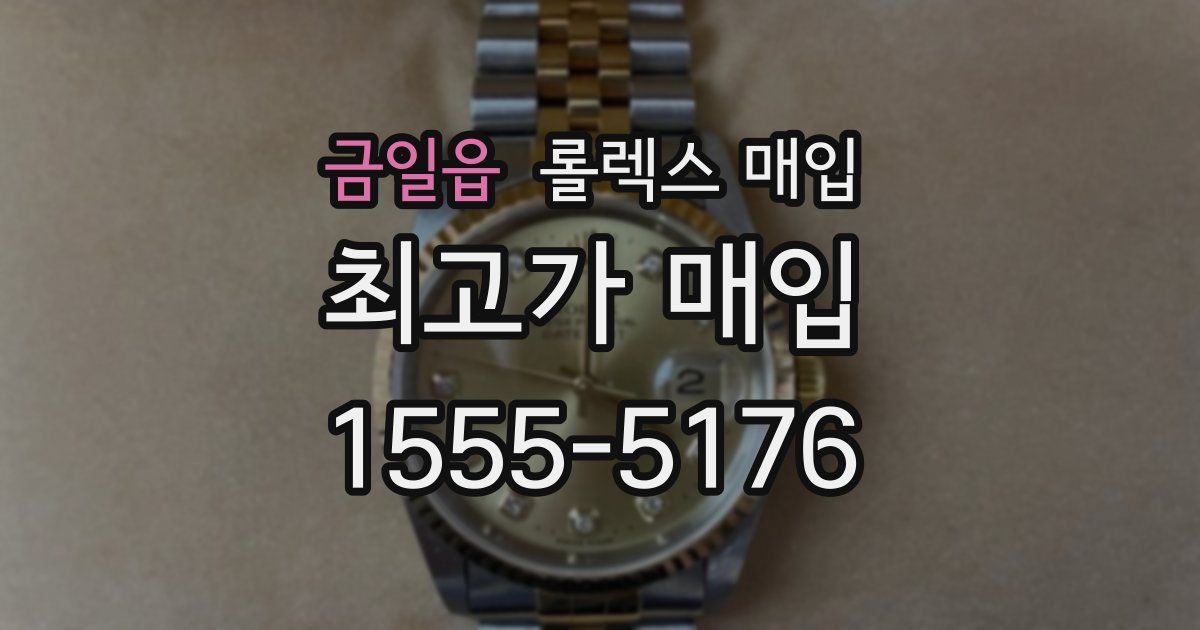 금일읍 롤렉스 매입