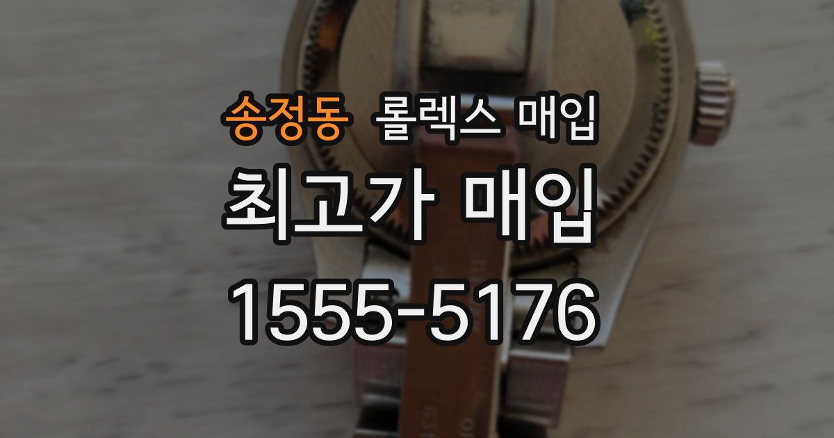 송정동 롤렉스 매입
