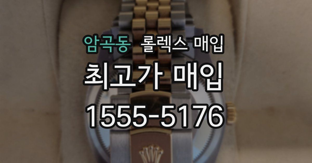 암곡동 롤렉스 매입