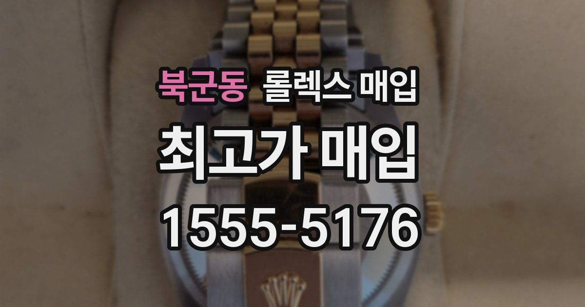 북군동 롤렉스 매입