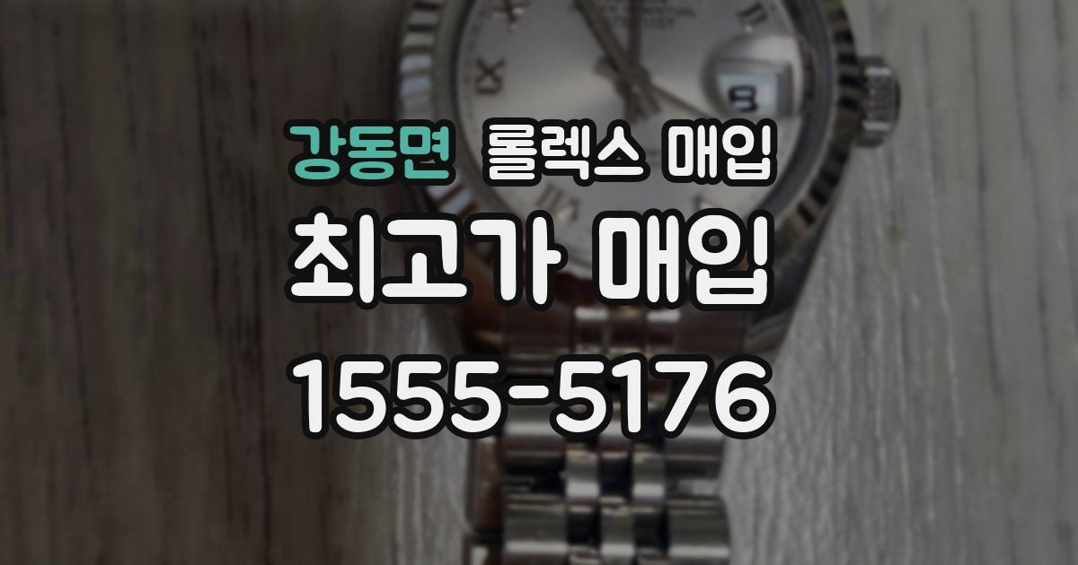 강동면 롤렉스 매입