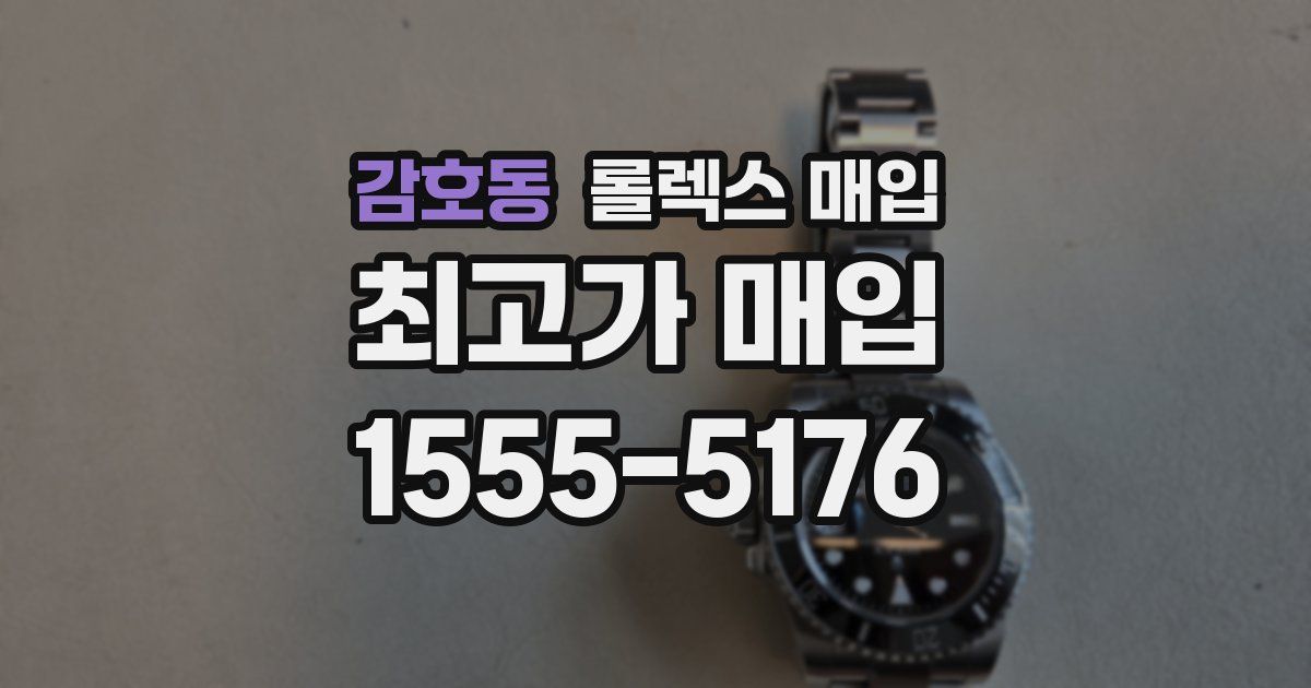 감호동 롤렉스 매입