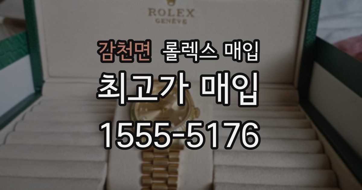감천면 롤렉스 매입