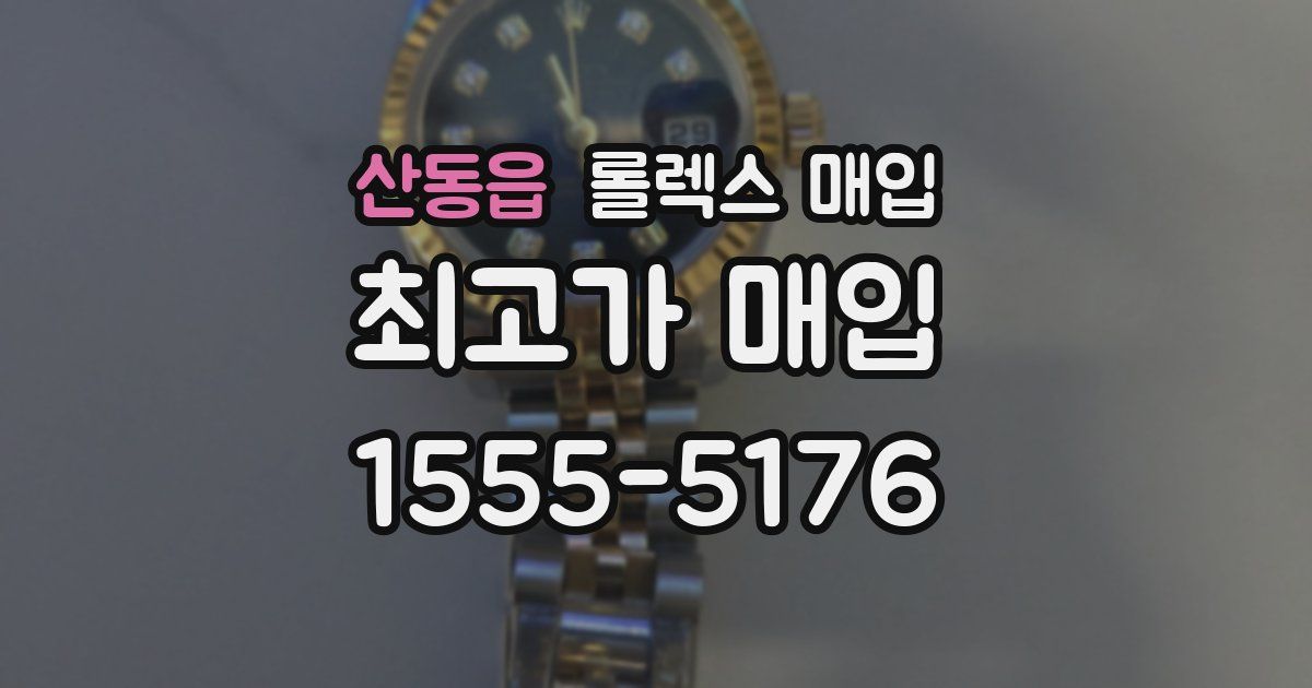 산동읍 롤렉스 매입