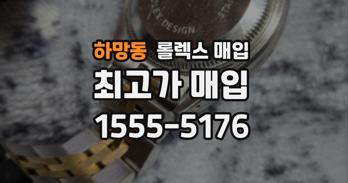 하망동 롤렉스 매입