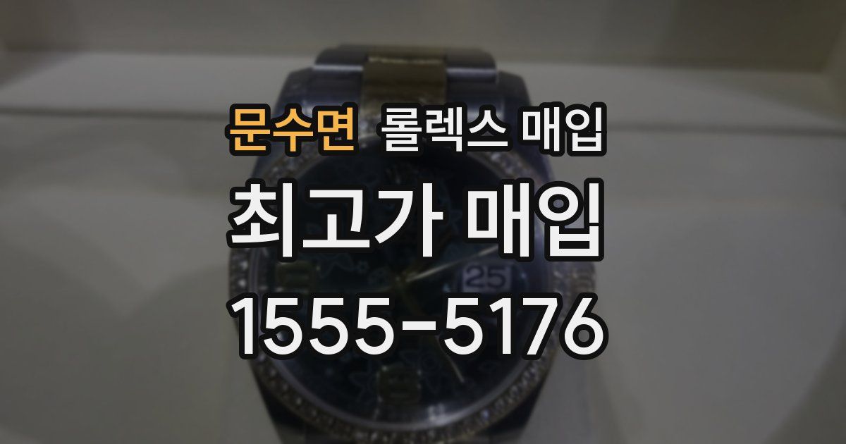 문수면 롤렉스 매입