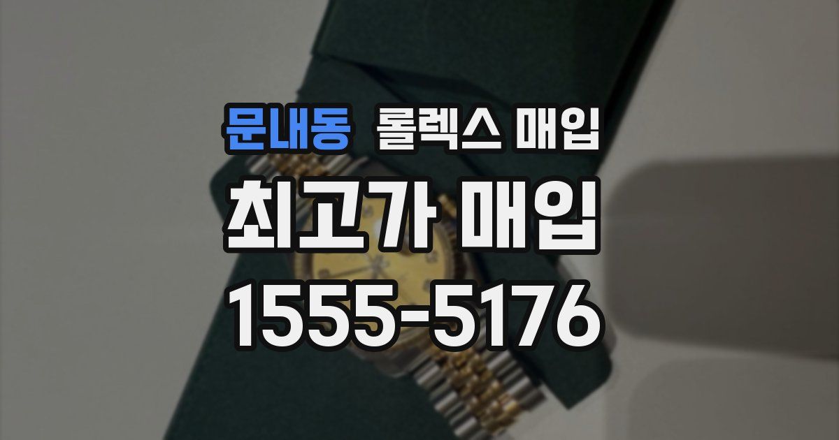 문내동 롤렉스 매입