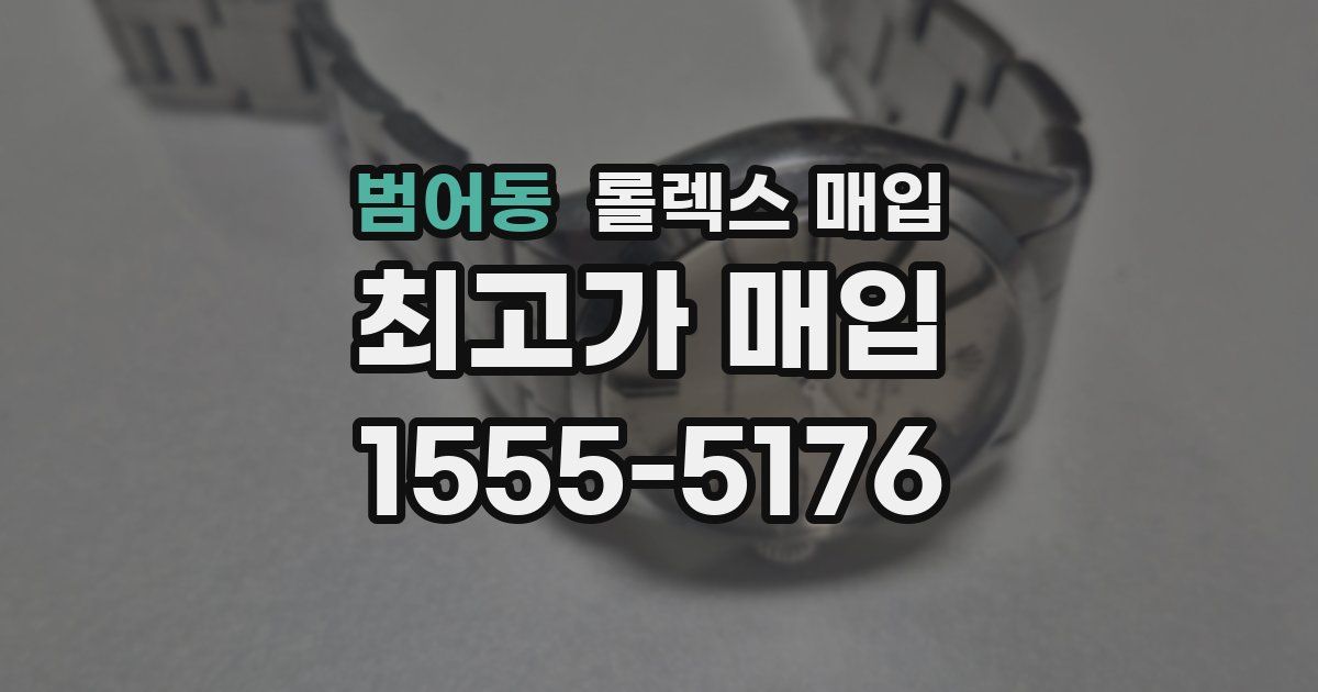 범어동 롤렉스 매입