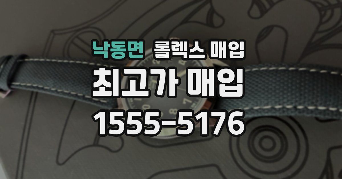 낙동면 롤렉스 매입