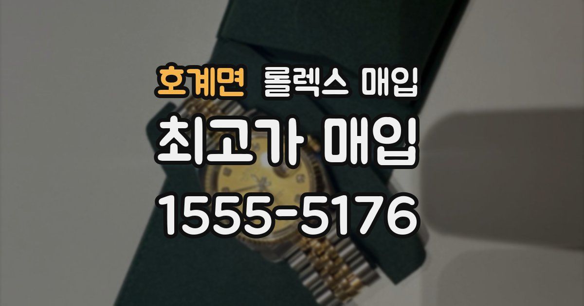 호계면 롤렉스 매입