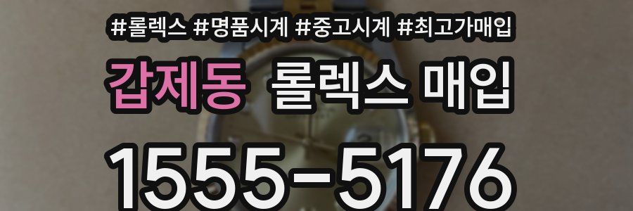 갑제동 롤렉스 매입