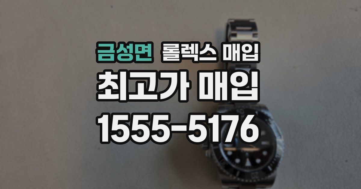 금성면 롤렉스 매입