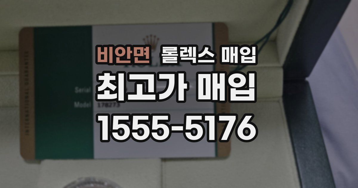 비안면 롤렉스 매입