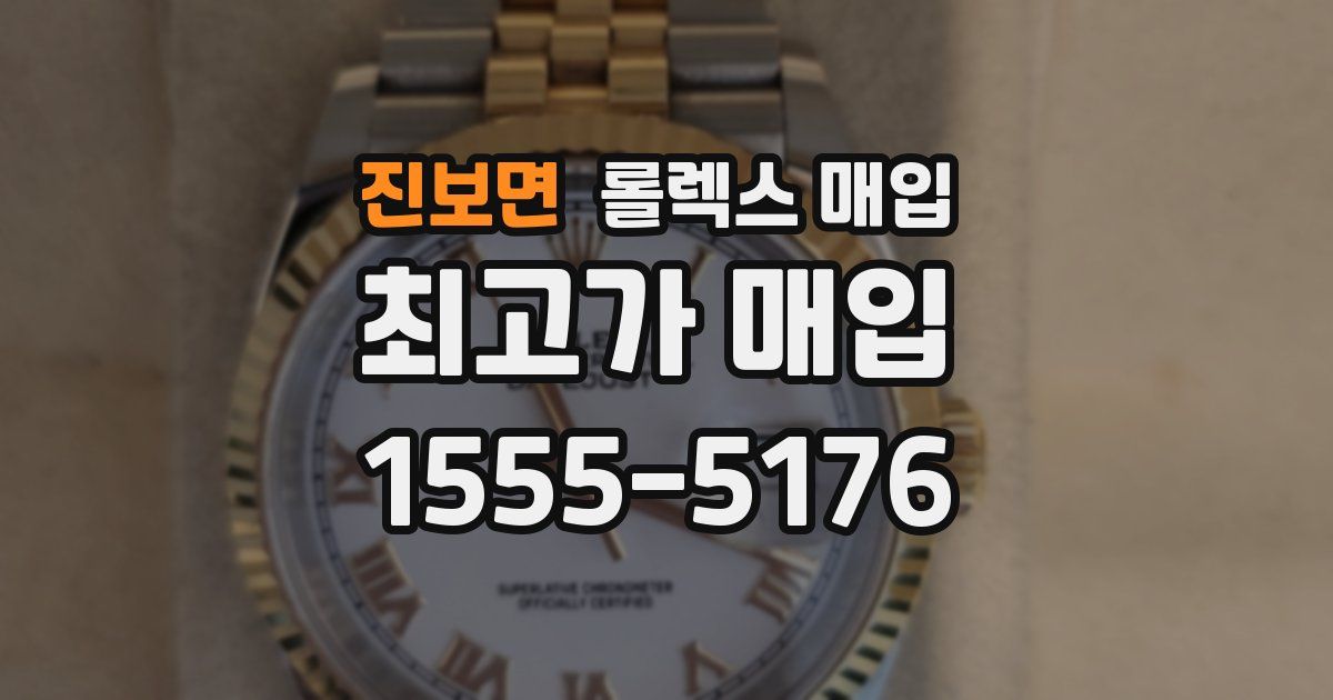 진보면 롤렉스 매입