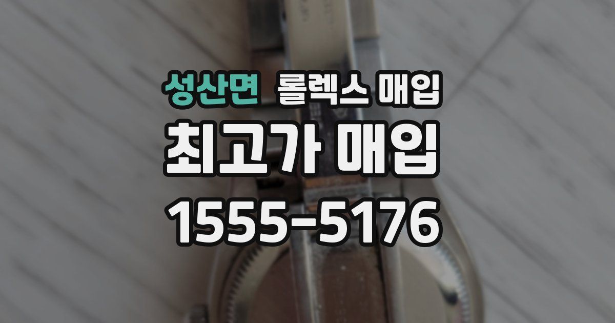 성산면 롤렉스 매입