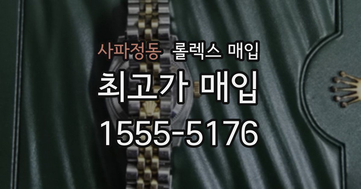 사파정동 롤렉스 매입