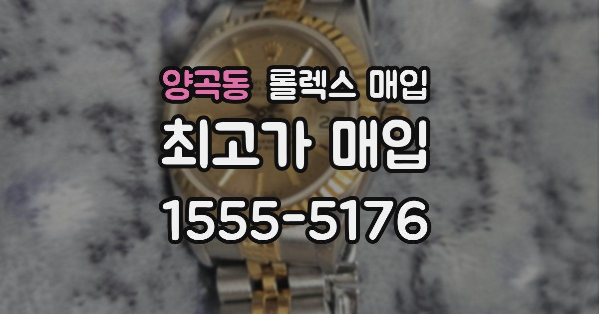 양곡동 롤렉스 매입