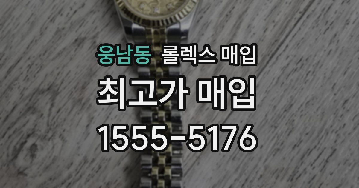 웅남동 롤렉스 매입