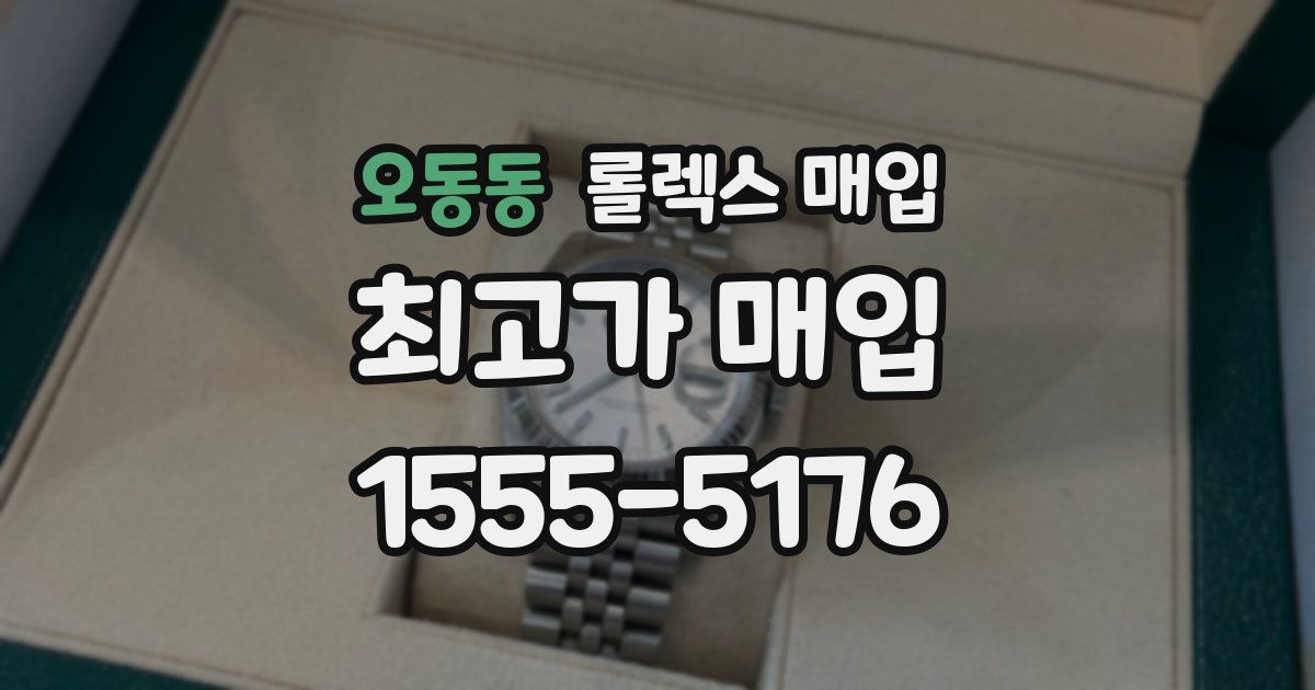 오동동 롤렉스 매입