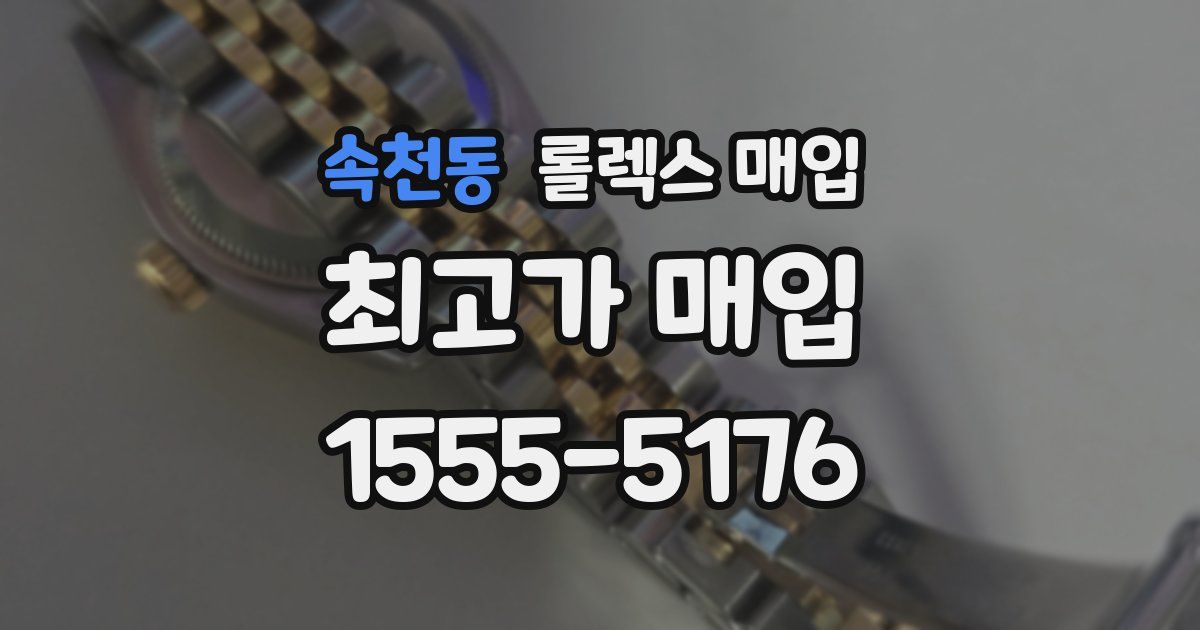 속천동 롤렉스 매입