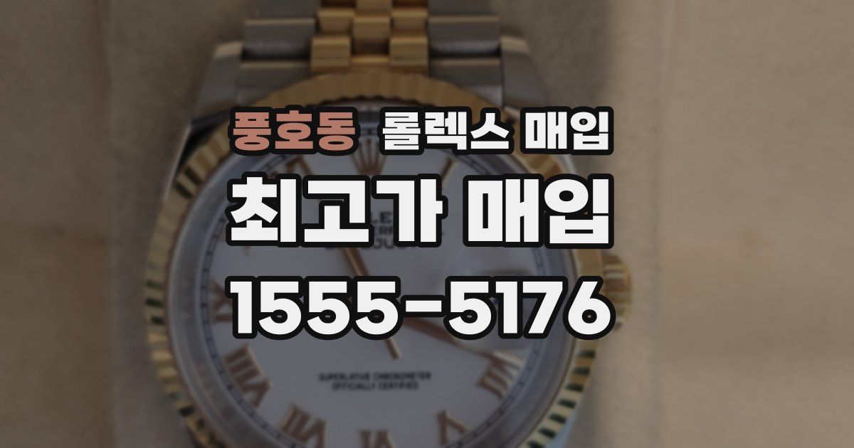 풍호동 롤렉스 매입