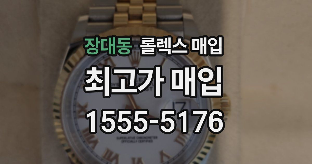 장대동 롤렉스 매입