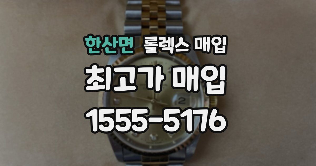 한산면 롤렉스 매입