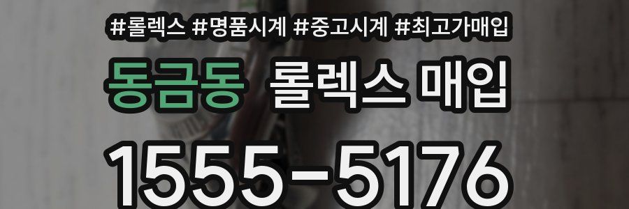 동금동 롤렉스 매입