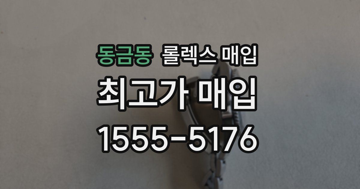 동금동 롤렉스 매입