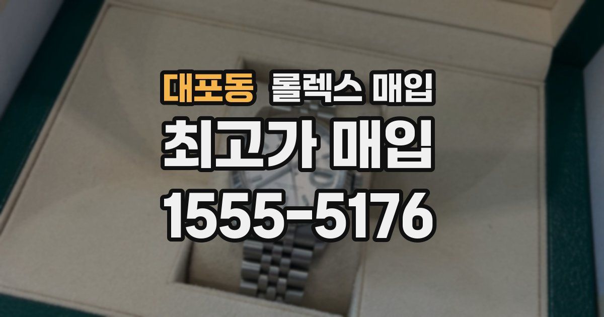 대포동 롤렉스 매입